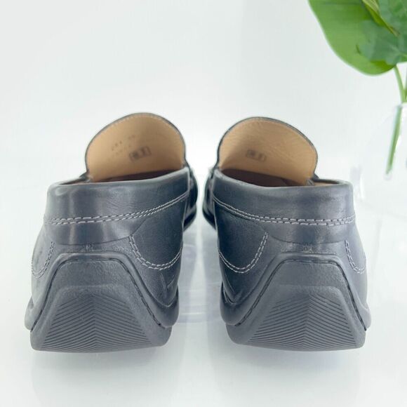 Ecco Men's Classic Moc Loafer Size 40 6 Driving Shoe Black Leather Slip On Comfy - Picture 6 of 14